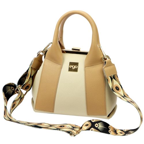 EGO ES0273PS 110025WL bézs női bőr kézitáska, válltáska 27 x 21 x 11 cm 