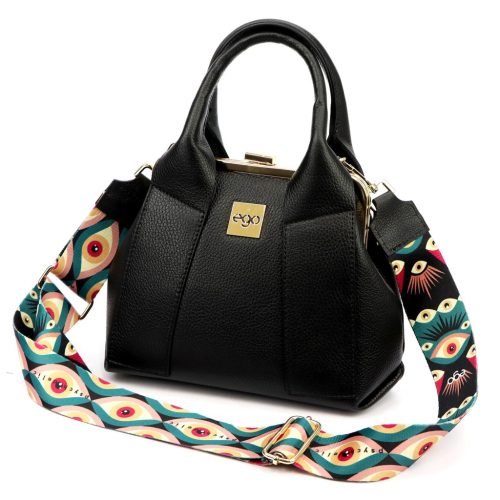 EGO ES0273PS 120025WL fekete női bőr kézitáska, válltáska 27 x 21 x 11 cm 