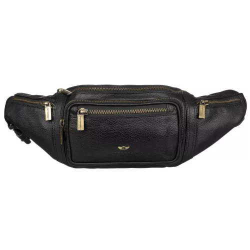  Peterson PTN 2506-NDM čierna kožená taška na opasok 40 x 14 x 10 cm