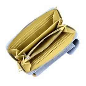    Gregorio 1707 DOLLARO svetlomodrá dámska kožená peňaženka, držiak na mobil 11 x 20 x 6,5 cm