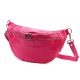  Luka 24-017 purpurová dámska kožená kabelka na opasok, crossbody 37 x 22 x 11 cm