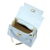  Dámska kožená kabelka Luka 19-17 MN v svetlomodrej farbe, crossbody, 23 x 19 x 12,5 cm