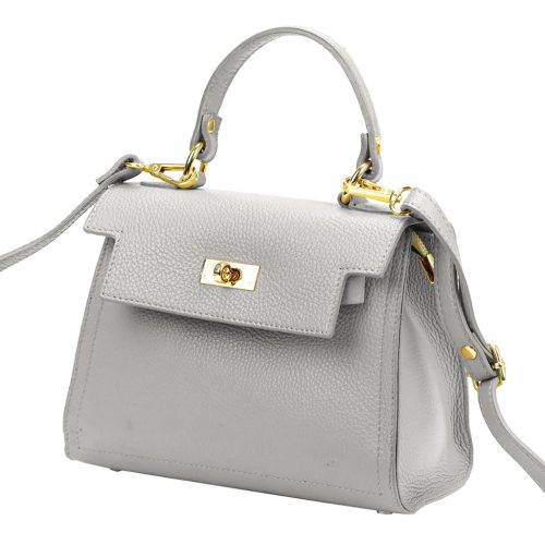  Dámska kožená kabelka Luka 19-17 MN fialovej farby, taška cez rameno 23 x 19 x 12,5 cm