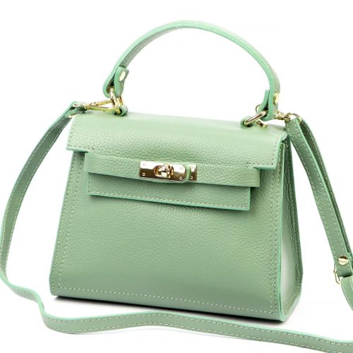  Dámska kožená kabelka Luka 19-17 MN tyrkysová, cez rameno 23 x 19 x 12,5 cm