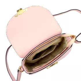    Dámska kožená kabelka cez rameno Luka 20-065 D ružová 22 x 15 x 9 cm