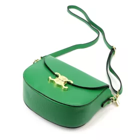    Dámska kožená kabelka cez rameno Luka 20-065 D zelená 22 x 15 x 9 cm