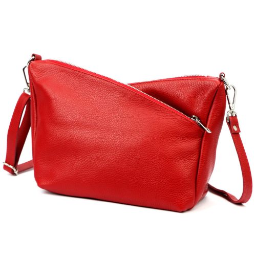  Dámska kožená kabelka cez rameno Luka 24-051 červená 32 x 22 x 14 cm