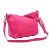  Dámska kožená kabelka cez rameno Luka 24-051 magenta 32 x 22 x 14 cm