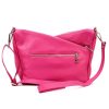  Dámska kožená kabelka cez rameno Luka 24-051 magenta 32 x 22 x 14 cm