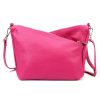  Dámska kožená kabelka cez rameno Luka 24-051 magenta 32 x 22 x 14 cm
