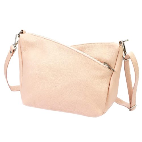  Dámska kožená kabelka cez rameno Luka 24-051 ružovej farby 32 x 22 x 14 cm