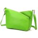  Dámska kožená kabelka cez rameno Luka 24-051 v jablkovo zelenej farbe 32 x 22 x 14 cm
