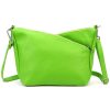  Dámska kožená kabelka cez rameno Luka 24-051 v jablkovo zelenej farbe 32 x 22 x 14 cm