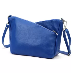    Dámska kožená kabelka cez rameno Luka 24-051 modrá 32 x 22 x 14 cm