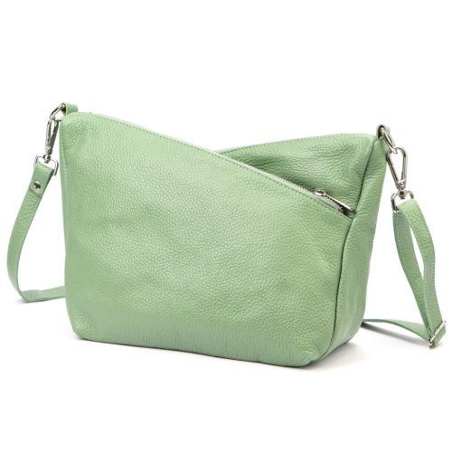  Dámska kožená kabelka cez rameno Luka 24-051 mätovozelená 32 x 22 x 14 cm