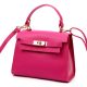  Dámska kožená kabelka Luka 19-17 MN magenta, taška cez rameno 23 x 19 x 12,5 cm