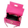  Dámska kožená kabelka Luka 19-17 MN magenta, taška cez rameno 23 x 19 x 12,5 cm