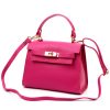  Dámska kožená kabelka Luka 19-17 MN magenta, taška cez rameno 23 x 19 x 12,5 cm