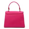  Dámska kožená kabelka Luka 19-17 MN magenta, taška cez rameno 23 x 19 x 12,5 cm