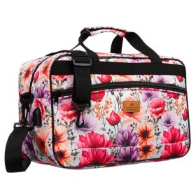    Rovicky R-TL15608 kvetinový vzor Wizz Air, Ryanair príručná batožina, cestovná taška 40 x 25 x 20 cm