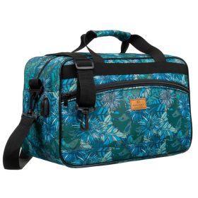    Rovicky R-TL15608 tyrkysový listový vzor Wizz Air, palubná taška Ryanair, cestovná taška 40 x 25 x 20 cm