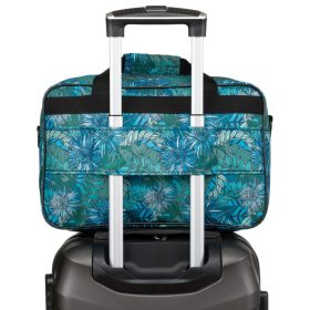    Rovicky R-TL15608 tyrkysový listový vzor Wizz Air, palubná taška Ryanair, cestovná taška 40 x 25 x 20 cm