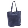  Dámska kožená kabelka cez rameno Patrizia 419-013-05 modrá, nákupná taška 38 x 38 x 13 cm