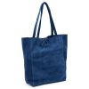  Dámska kožená kabelka cez rameno Patrizia 419-013-05 modrá 38 x 38 x 13 cm