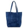  Dámska kožená kabelka cez rameno Patrizia 419-013-05 modrá 38 x 38 x 13 cm
