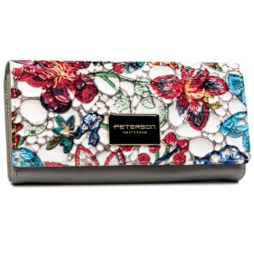    Peterson PTN PH24-LFL viacfarebná dámska kožená peňaženka 18,5 x 9,5 x 4 cm