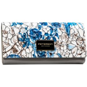    Peterson PTN PH24-LFL modrá dámska kožená peňaženka 18,5 x 9,5 x 4 cm