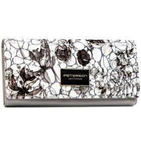    Peterson PTN PH24-LFL čierna dámska kožená peňaženka 18,5 x 9,5 x 4 cm
