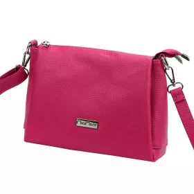    Dámska kožená kabelka MiaMore 01-002 DOLLARO magenta 27 x 20 x 10 cm