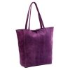  Dámska kožená kabelka cez rameno Patrizia 419-013-05 fialová, nákupná taška 38 x 38 x 13 cm