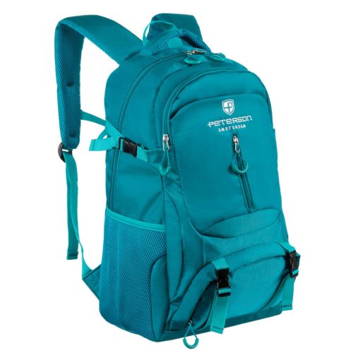  Unisex batoh Peterson PTN PWY-02 tyrkysový s držiakom na notebook 31 x 49 x 22 cm