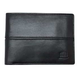    Čierna pánska kožená peňaženka Giorgio Carelli, 12×9 cm