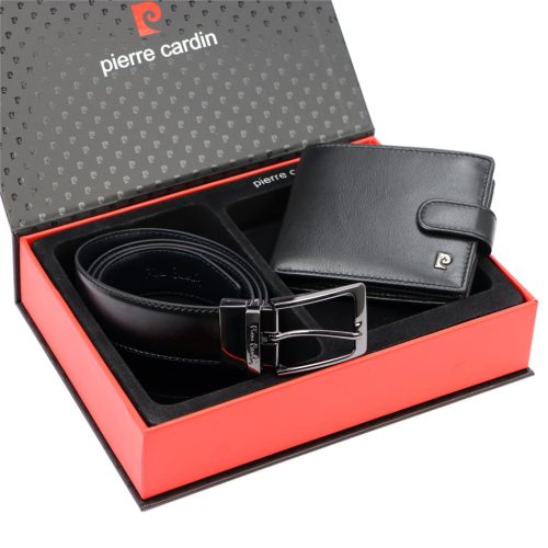  Pánska darčeková sada z hovädzej kože Pierre Cardin ZG-135-BR 25,5 x 6 x 19 cm