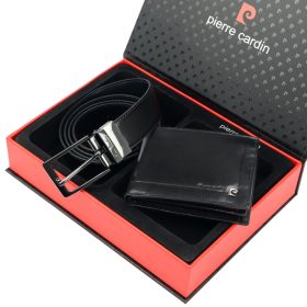    Pánska darčeková sada z hovädzej kože Pierre Cardin ZG-137-BR 25,5 x 6 x 19 cm