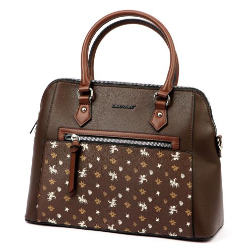  Dámska kabelka David Jones 6531-3A hnedá, cez rameno 34 x 27 x 13 cm