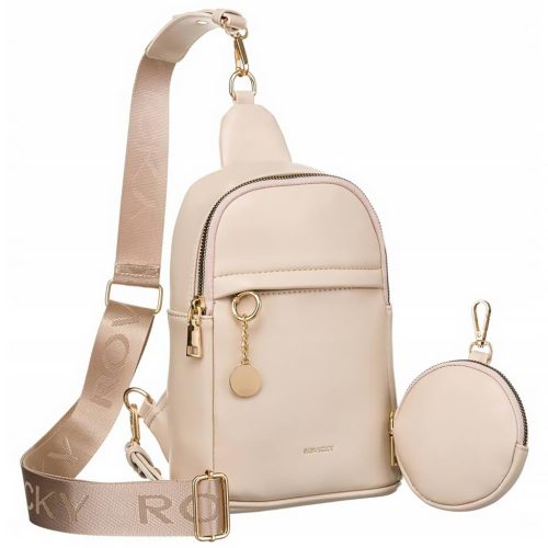  Dámska kožená taška Rovicky R-NER-ALE-8 béžovej farby 17 x 24 x 8,5 cm