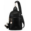  Dámska kožená taška Rovicky R-NER-ALE-8 čierna 17 x 24 x 8,5 cm