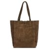  Dámska kožená kabelka cez rameno Patrizia 419-013-05 hnedá, nákupná taška 38 x 38 x 13 cm