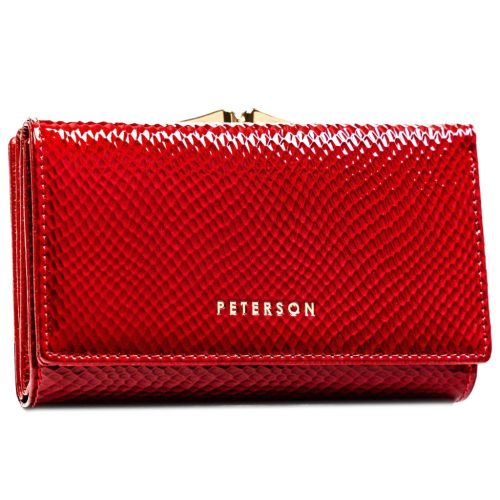 Peterson PTN 42108-DSL červená dámska kožená peňaženka 14 x 9 x 3.5 cm  