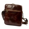  Pánska kožená crossbody kabelka Florence 68 TAMP hnedej farby 24 x 25 x 6,5 cm
