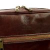  Pánska kožená crossbody kabelka Florence 68 TAMP hnedej farby 24 x 25 x 6,5 cm