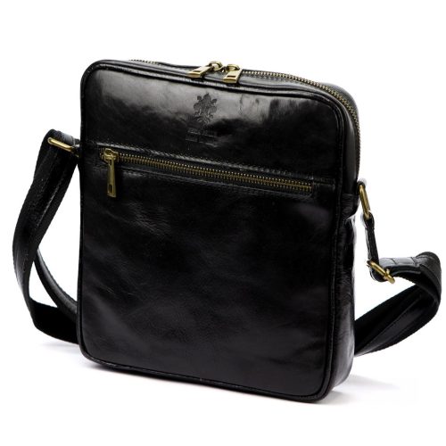  Pánska kožená crossbody kabelka Florence 68 TAMP čierna 24 x 25 x 6,5 cm