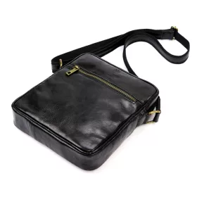    Pánska kožená crossbody kabelka Florence 68 TAMP čierna 24 x 25 x 6,5 cm