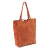  Dámska kožená kabelka cez rameno Patrizia 419-013-05 v koňakovej farbe, nákupná taška 38 x 38 x 13 cm