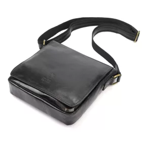    Pánska kožená crossbody kabelka Florence 69 TAMP čierna 26 x 24 x 6,5 cm
