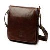  Pánska kožená crossbody kabelka Florence 69 TAMP hnedej farby 26 x 24 x 6,5 cm